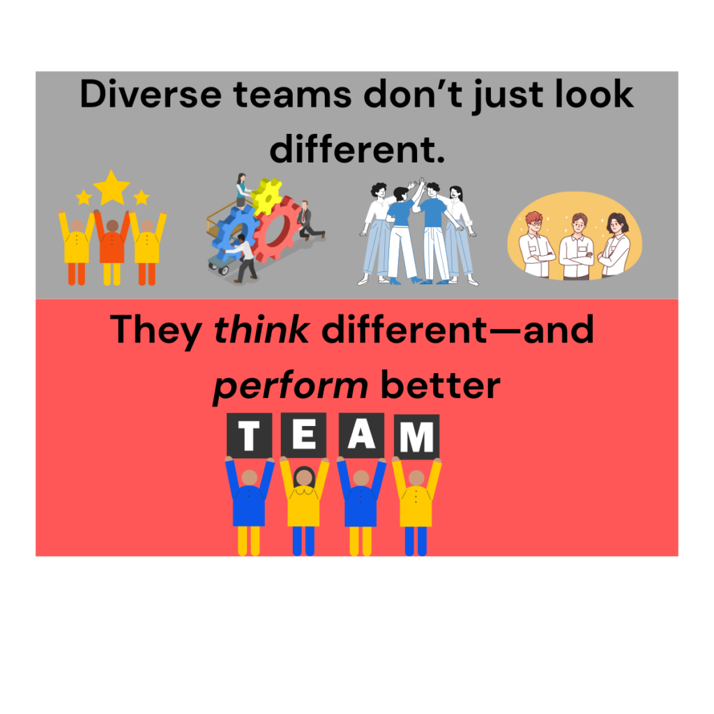 Diverse teams think and perform better