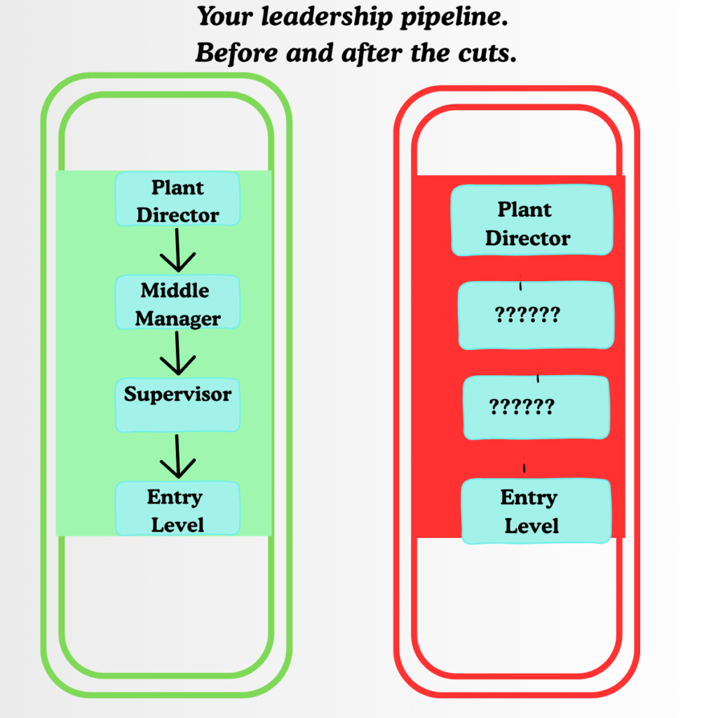 Your leadership pipeline - before and after the middle layer cuts