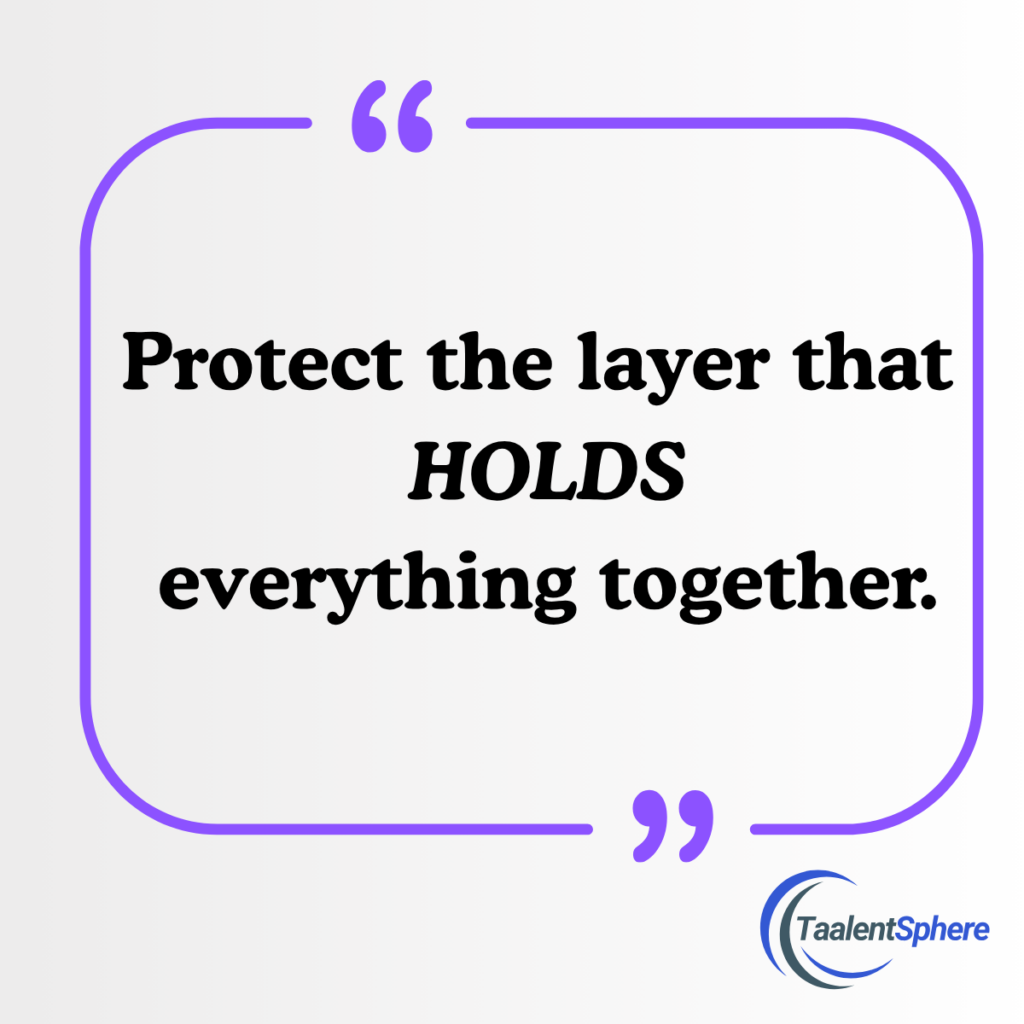 Protect the layer that holds everything together