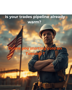 A confident trades worker on a job site at sunset --- is your trades hiring pipeline ready for 2026?